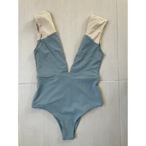 Tavik Swim Eden One Piece Swimsuit Plunge Color Block Swimwear